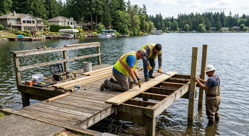 Pond Dock Repair