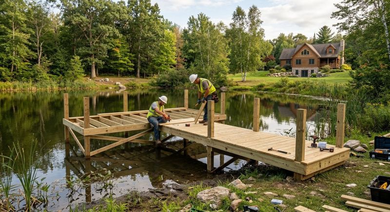 Pond Dock Construction in Denver County, CO