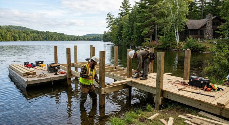 Pond Dock Installation in Roswell, GA