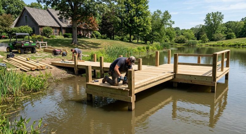 Wood Dock Installation in Roswell, GA